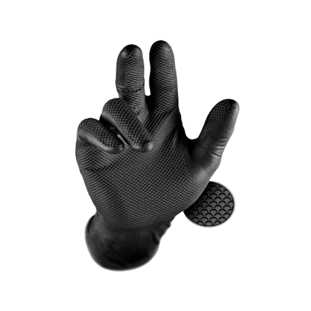 CAJA DE GUANTES GRIPPAZ DESECHABLES DE NITRILO ESCAMADO